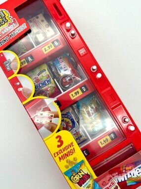 MGA's Miniverse Real Brands VENDING MACHINE & 3 Exclusive Minis Toy, Red NIB